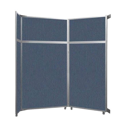 VERSARE Operable Wall Folding Room Divider 7'11" x 8'5-1/4" Ocean Fabric 1070215